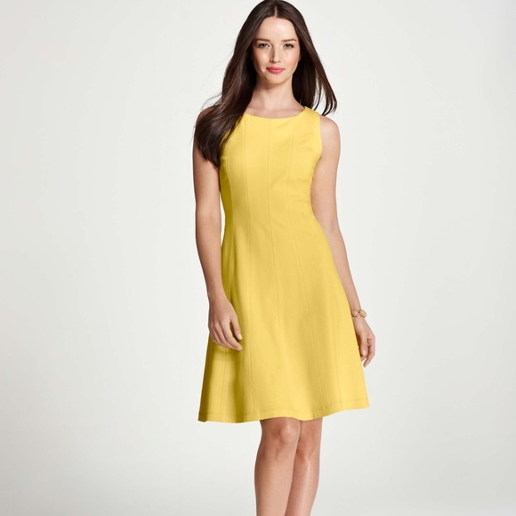 yellow dress ann taylor